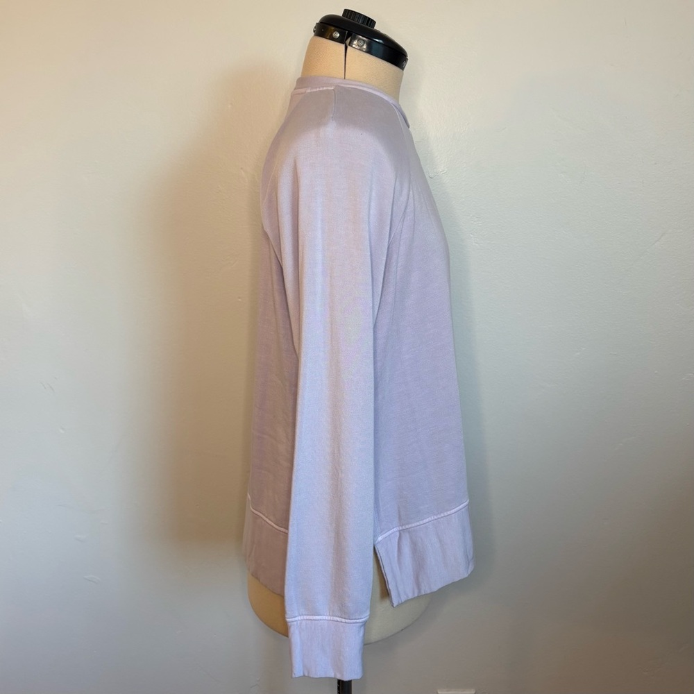 NWT STATESIDE (Anthropologie) Fleece Pullover, Oversized Crewneck, Lavender, XS - Picture 3 of 10